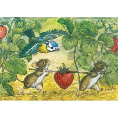 Molly Brett - A Strawberry for Tea - Postcard